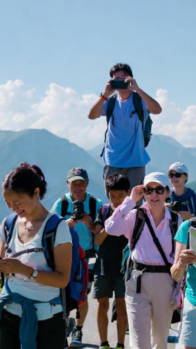 Travellers on the mountain